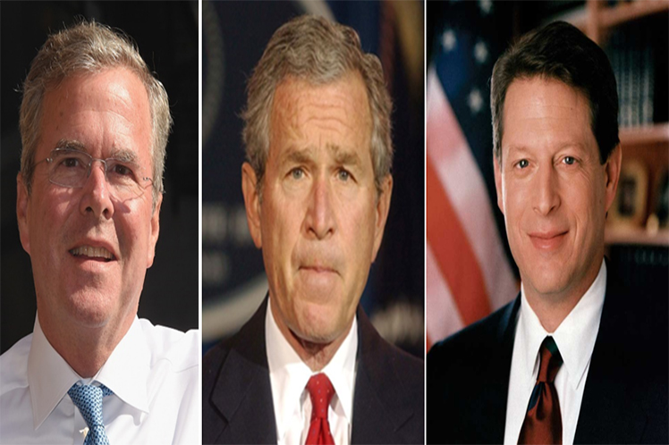 Jeb Bush, George W. Bush y Al Gore