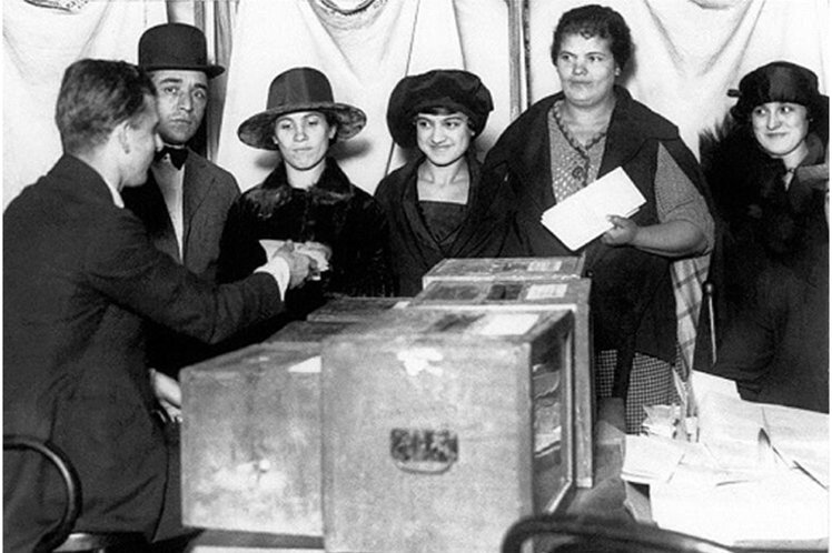 Votantes femeninos en New York, 1920