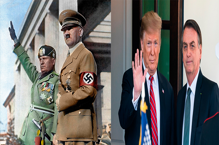 Hitler, Mussolini, Trump y Bolsonaro