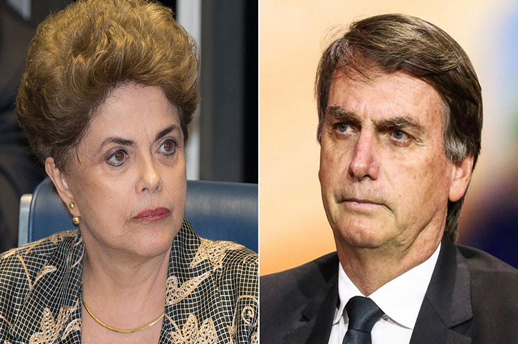 Dilma Rousseff y Bolsonaro