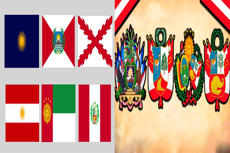 Evolucion Escudo y Bandera Peru
