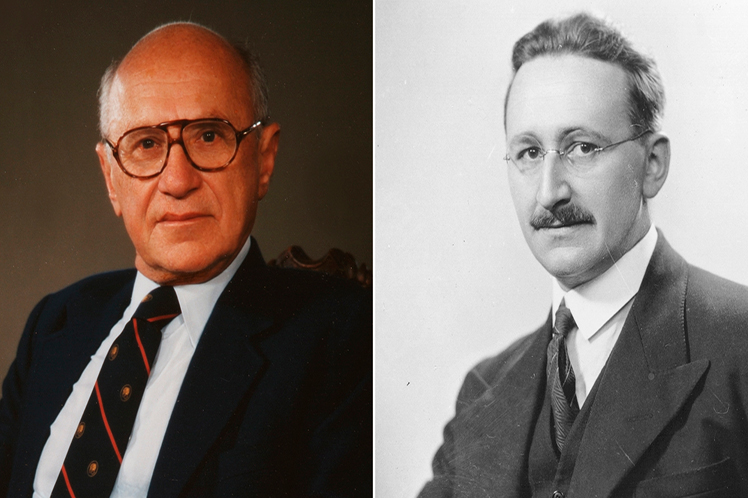 Friedrich von Hayek y Milton Friedman